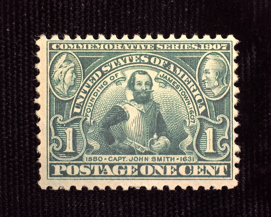 #328 1 cent Jamestown Issue Mint F NH US Stamp