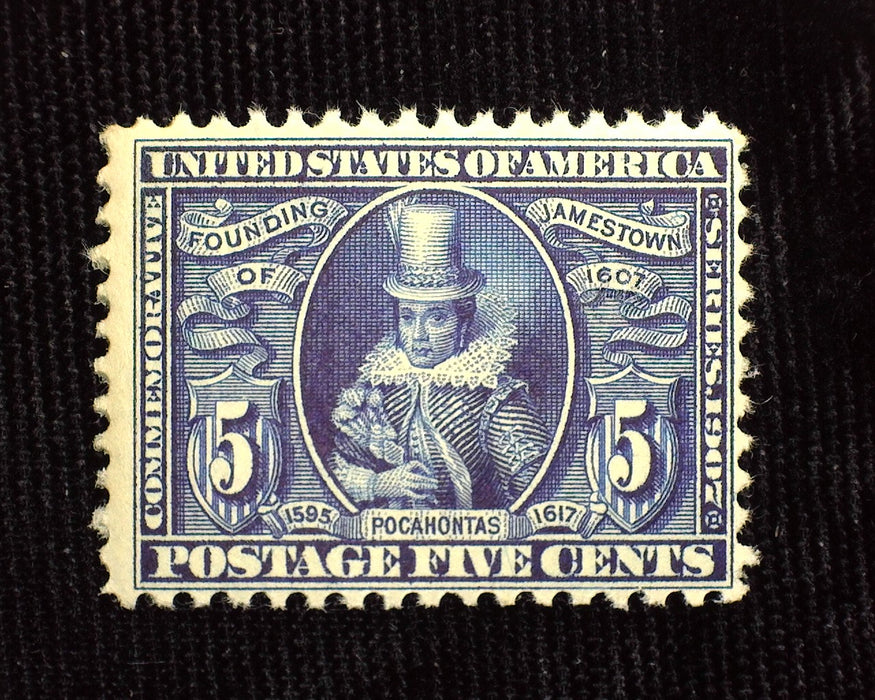 #330 5 cent Jamestown Mint F NH US Stamp