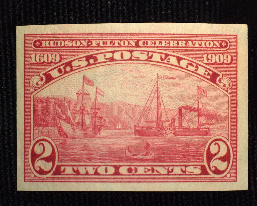 #373 2 cent Hudson Fulton Imperforate. Mint Xf NH US Stamp