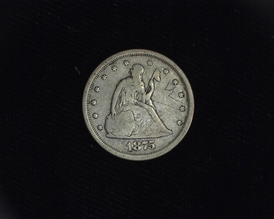 1875 S Liberty Seated G Obverse - US Coin - Huntington Stamp and Coin