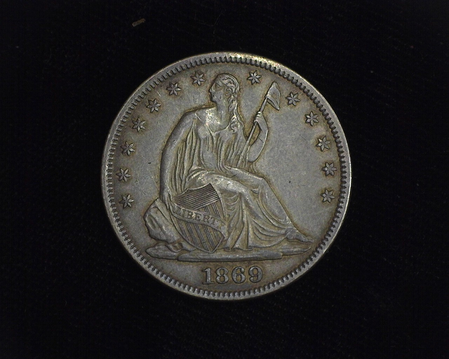 1869 Liberty Seated XF/AU Obverse - US Coin - Huntington Stamp and Coin