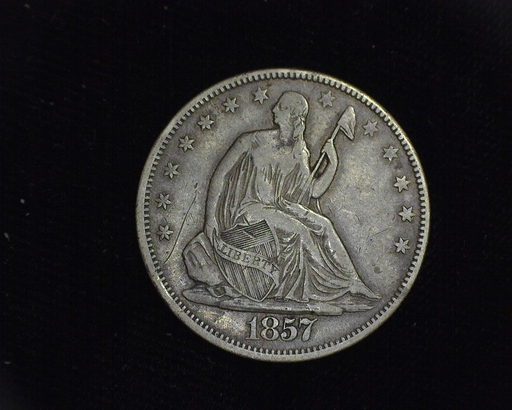 1857 No motto Liberty Seated VF Obverse - US Coin - Huntington Stamp and Coin