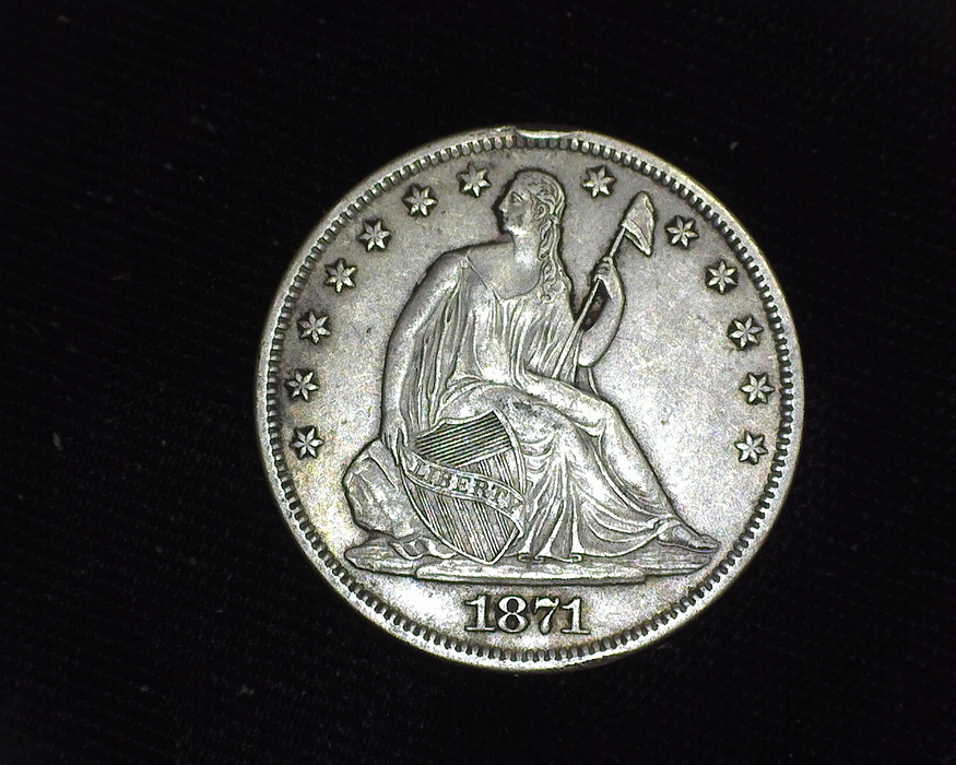 1871 S Liberty Seated XF Obverse - US Coin - Huntington Stamp and Coin