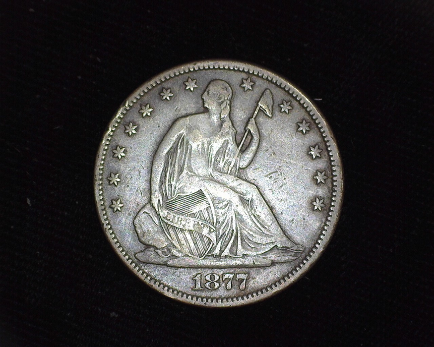 1877 Liberty Seated VF Obverse - US Coin - Huntington Stamp and Coin