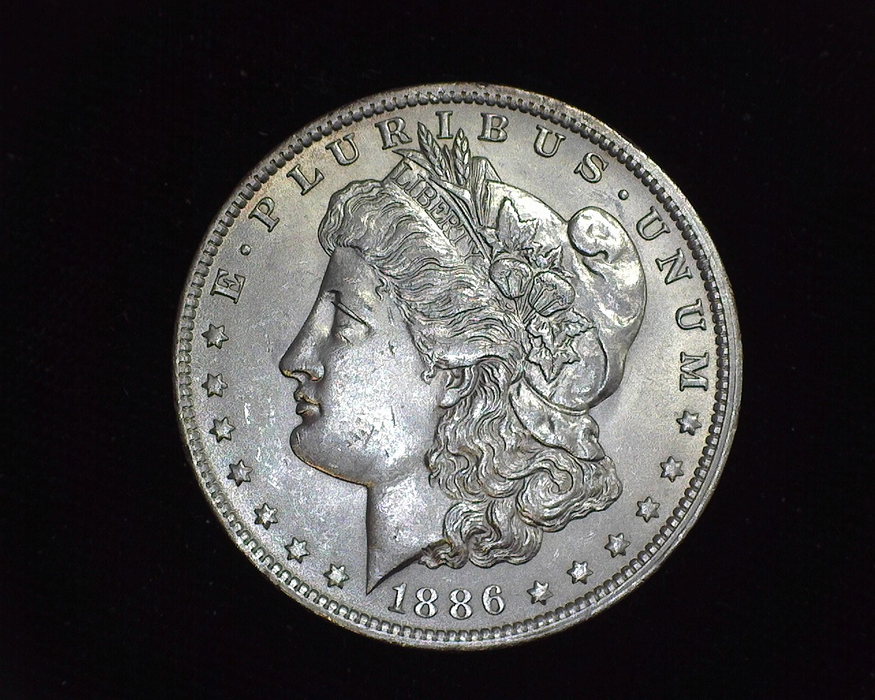 1886 O Morgan BU MS-62 Obverse - US Coin - Huntington Stamp and Coin