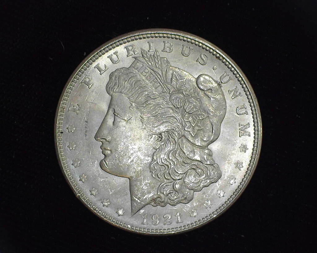 HS&C: 1921 D Dollar Morgan BU MS-63 Coin — Huntington Stamp & Coin