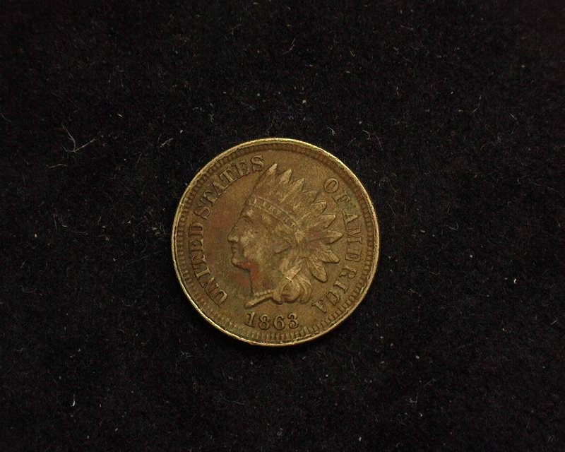 1863 Indian Head XF Obverse - US Coin - Huntington Stamp and Coin