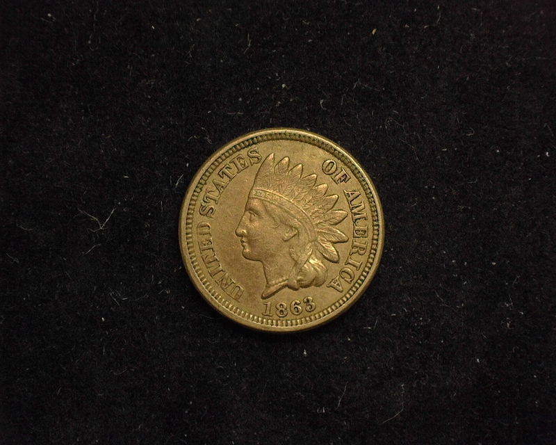 1863 Indian Head XF Obverse - US Coin - Huntington Stamp and Coin