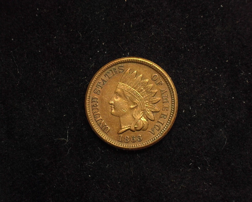 1863 Indian Head XF/AU Obverse - US Coin - Huntington Stamp and Coin