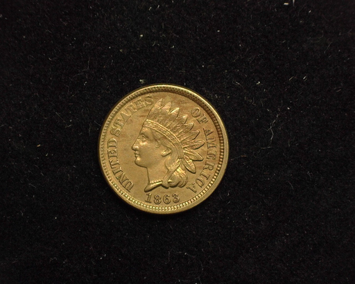 1863 Indian Head UNC Obverse - US Coin - Huntington Stamp and Coin