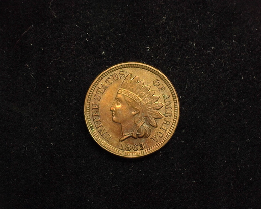 1863 Indian Head BU Obverse - US Coin - Huntington Stamp and Coin