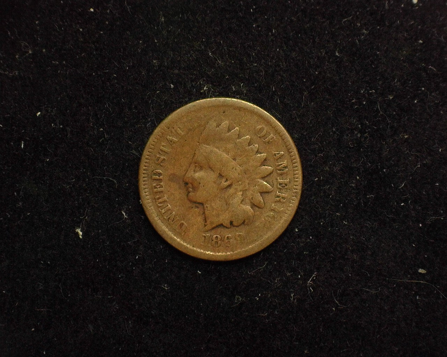 1869 Indian Head G/VG Obverse - US Coin - Huntington Stamp and Coin