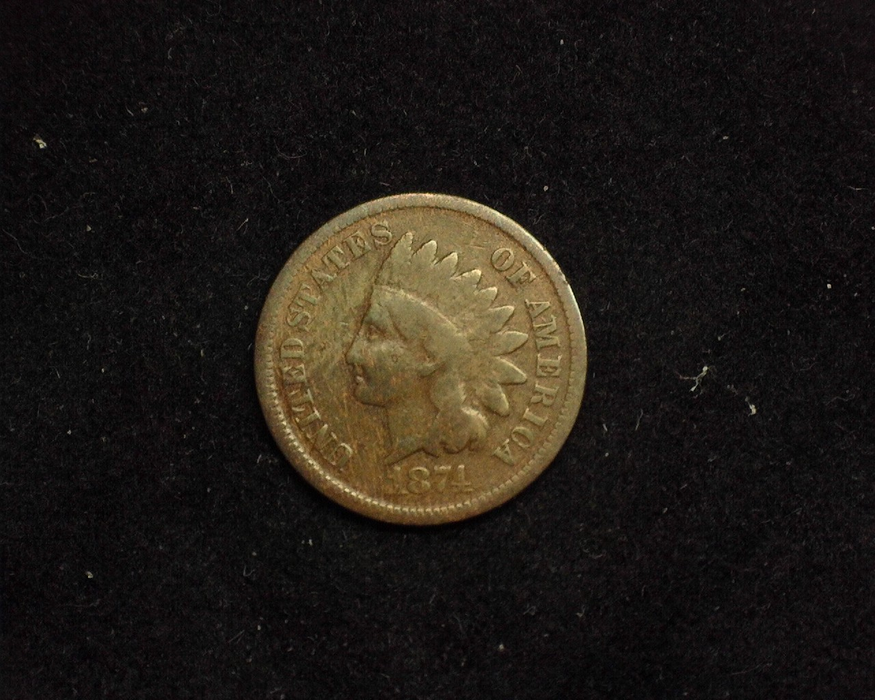 1874 Indian Head VG Obverse - US Coin - Huntington Stamp and Coin