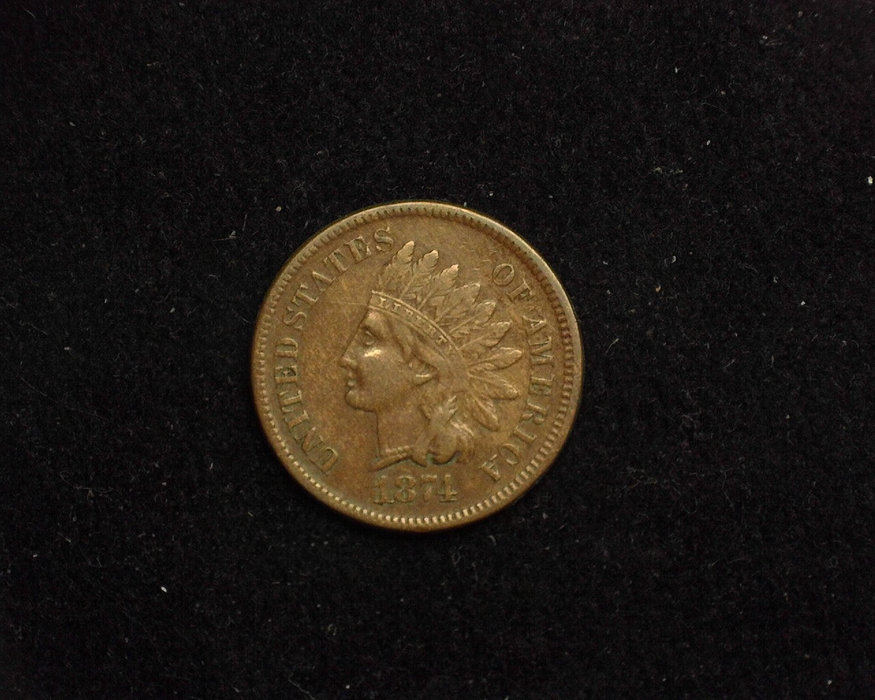1874 Indian Head VF Obverse - US Coin - Huntington Stamp and Coin