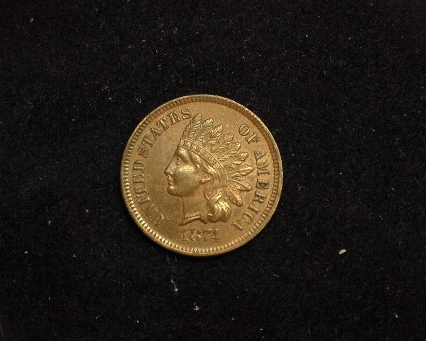 1874 Indian Head AU Obverse - US Coin - Huntington Stamp and Coin