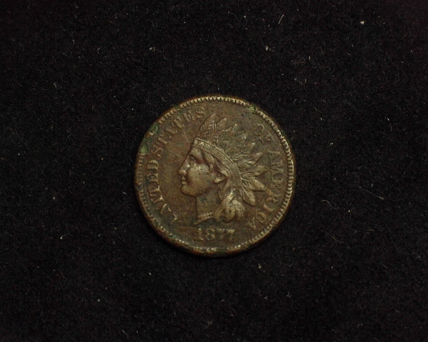 1877 Indian Head Grades XF. Heaby corrosion Obverse - US Coin - Huntington Stamp and Coin