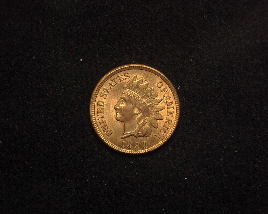 1890 Indian Head BU Obverse - US Coin - Huntington Stamp and Coin