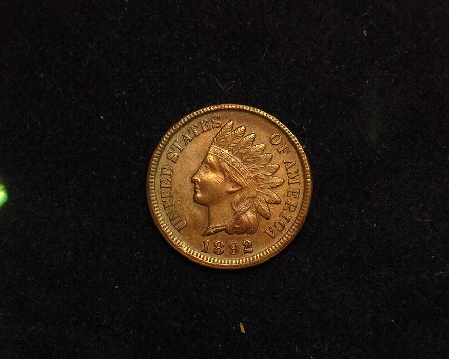 1892 Indian Head BU MS-63 RED Obverse - US Coin - Huntington Stamp and Coin
