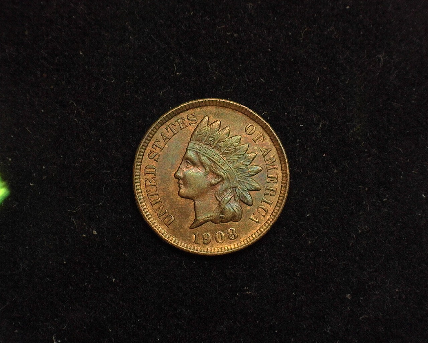 1908 Indian Head BU MS-63 RED Obverse - US Coin - Huntington Stamp and Coin