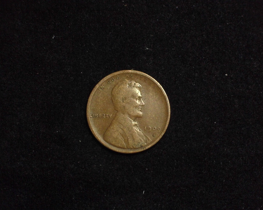 HS&C: 1909 S Cent Lincoln Wheat F Coin