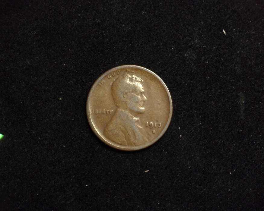 1913 S Lincoln Wheat VG Obverse - US Coin - Huntington Stamp and Coin