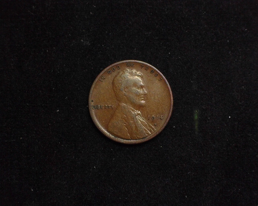 1914 S Lincoln Wheat F Obverse - US Coin - Huntington Stamp and Coin