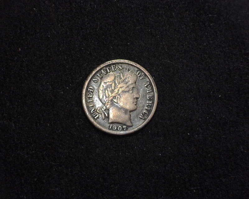 1907 O Barber F/VF Obverse - US Coin - Huntington Stamp and Coin