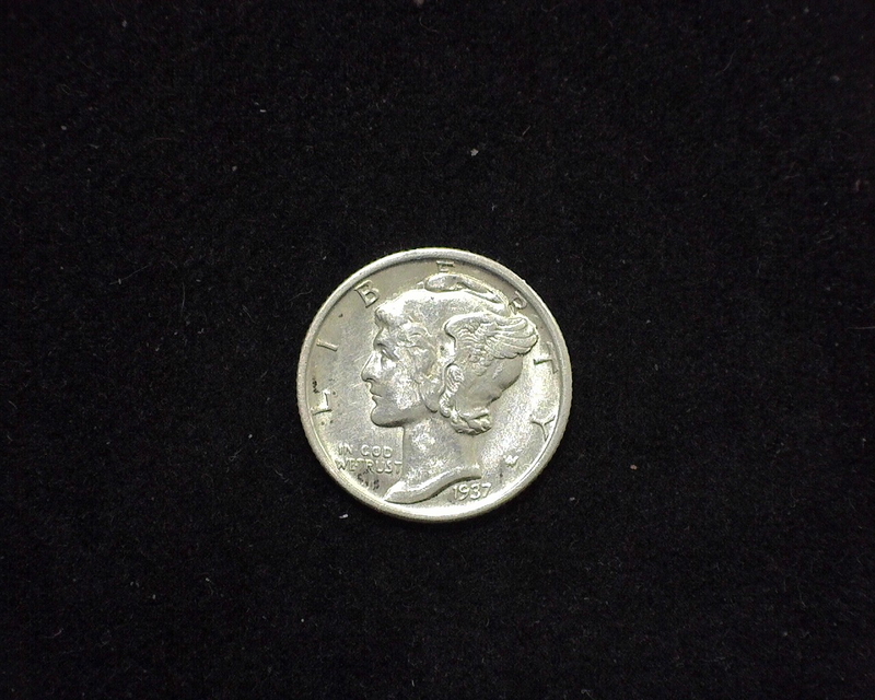 1937 S Mercury UNC Obverse - US Coin - Huntington Stamp and Coin