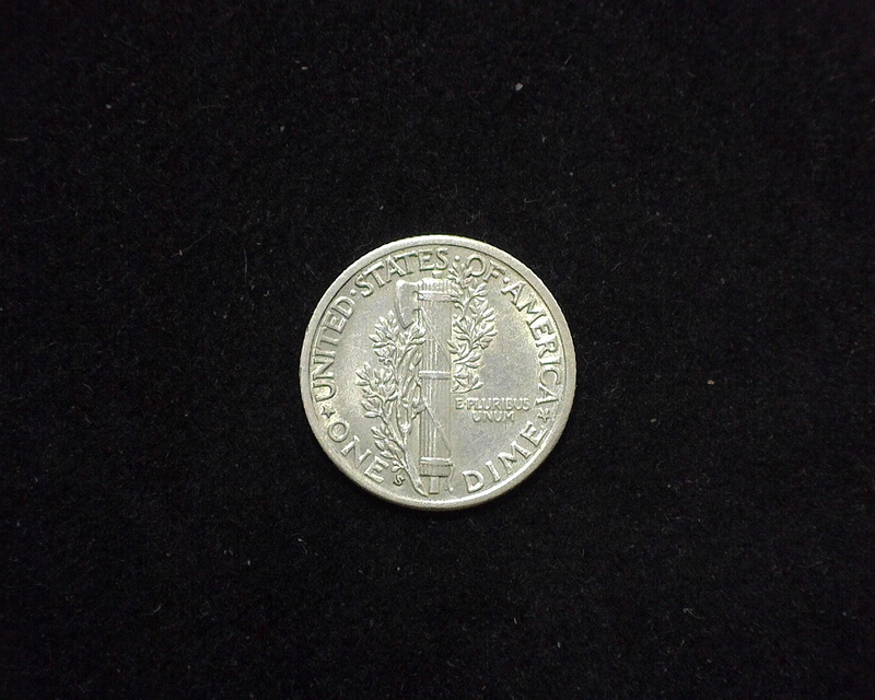 1937 S Mercury UNC Reverse - US Coin - Huntington Stamp and Coin