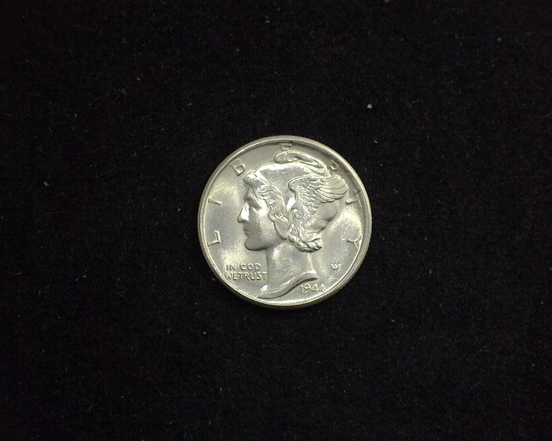 1944 D Mercury BU MS-64 FSB Obverse - US Coin - Huntington Stamp and Coin