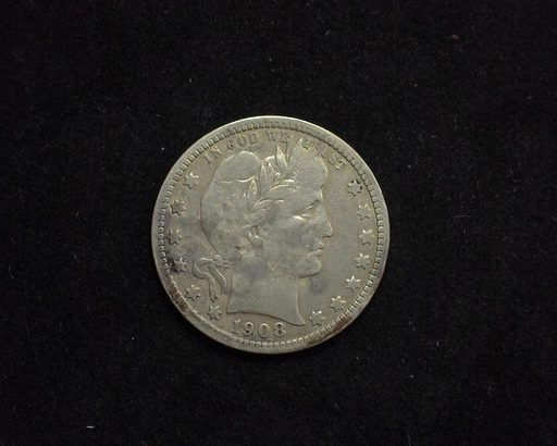 HS&C: 1908 D Quarter Barber VF Coin