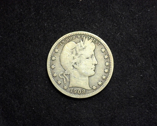 HS&C: 1908 S Quarter Barber VG Coin