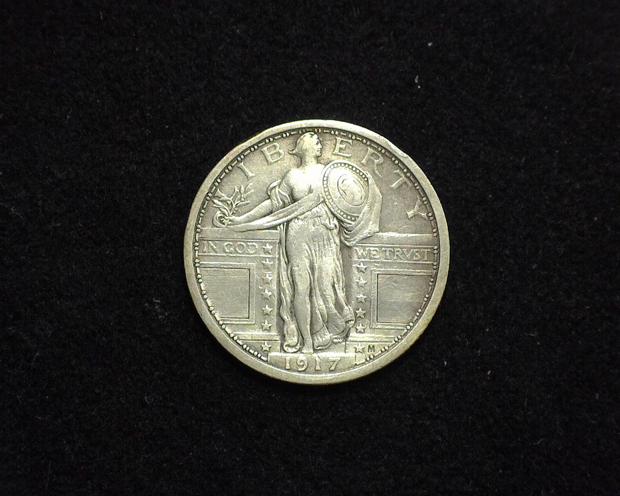 HS&C: 1917 TYI Quarter Standing Liberty VF Coin