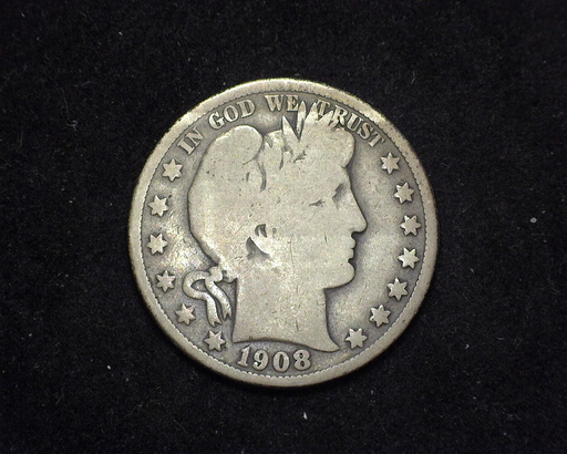 1908 S Barber G/VG Obverse - US Coin - Huntington Stamp and Coin