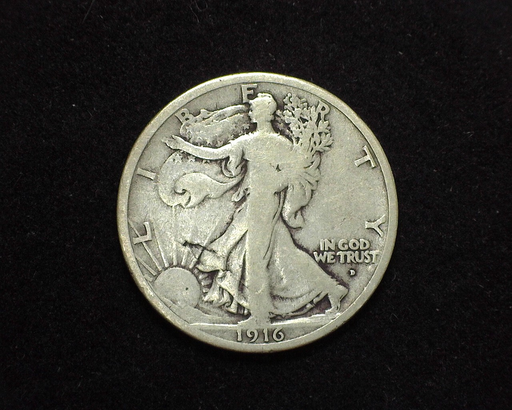 HS&C: 1916 D Half Dollar Walking Liberty VG Coin