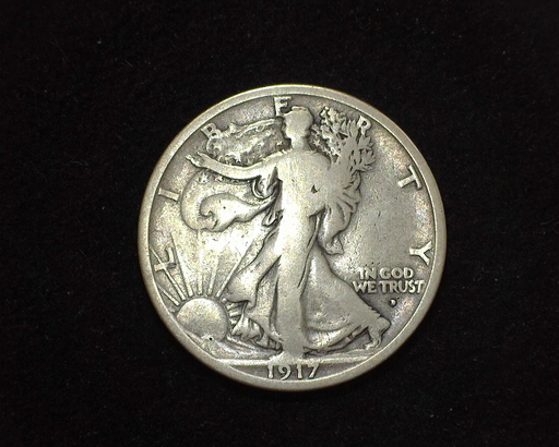 HS&C: 1917 OBV D Half Dollar Walking Liberty VG Coin
