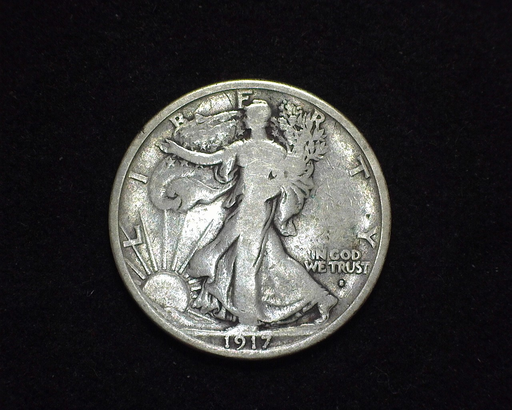 HS&C: 1917 OBV S Half Dollar Walking Liberty VG Coin