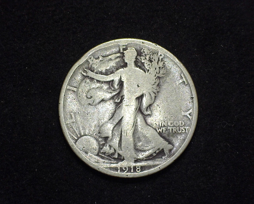 HS&C: 1918 D Half Dollar Walking Liberty G Coin