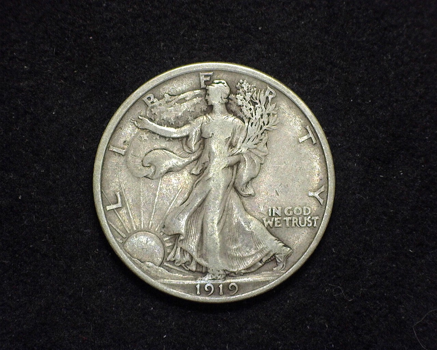 HS&C: 1919 Half Dollar Walking Liberty F Coin