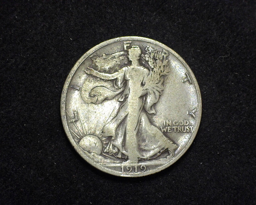 HS&C: 1919 D Half Dollar Walking Liberty F Coin