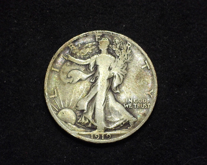 HS&C: 1919 S Half Dollar Walking Liberty F Coin