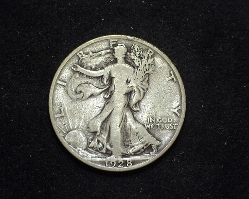 HS&C: 1928 S Half Dollar Walking Liberty F Coin