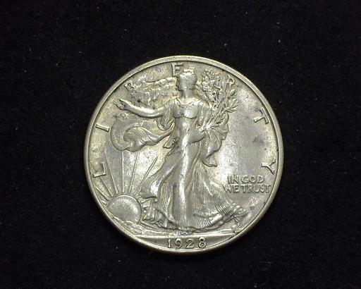 HS&C: 1928 S Half Dollar Walking Liberty XF/AU Coin