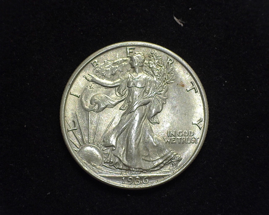 HS&C: 1936 Half Dollar Walking Liberty BU, MS-64 Coin