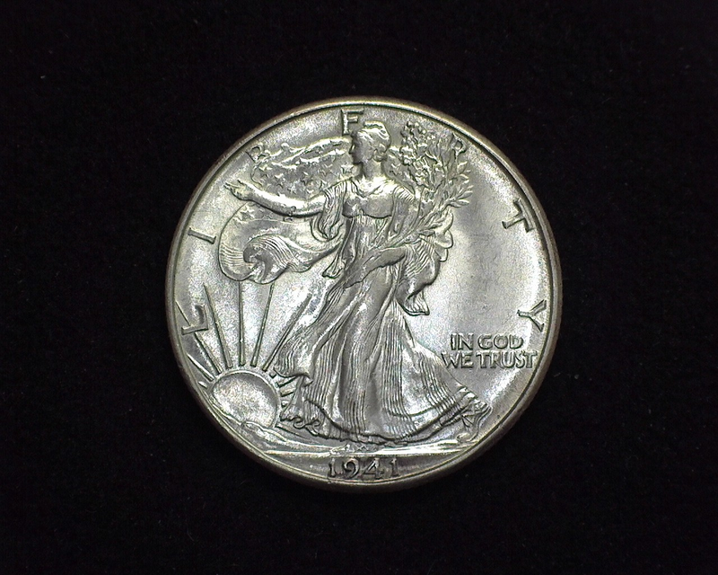 HS&C: 1941 D Half Dollar Walking Liberty BU, MS-64 Coin