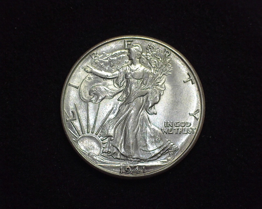 HS&C: 1941 D Half Dollar Walking Liberty BU, MS-64 Coin