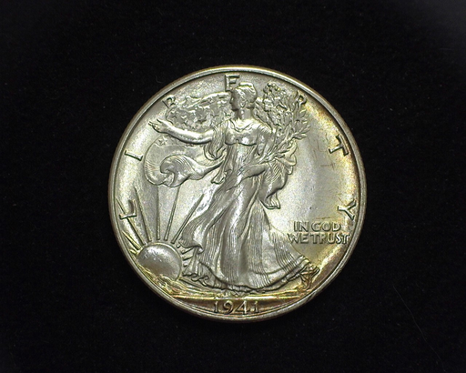 HS&C: 1941 D Half Dollar Walking Liberty BU, MS-65 Coin