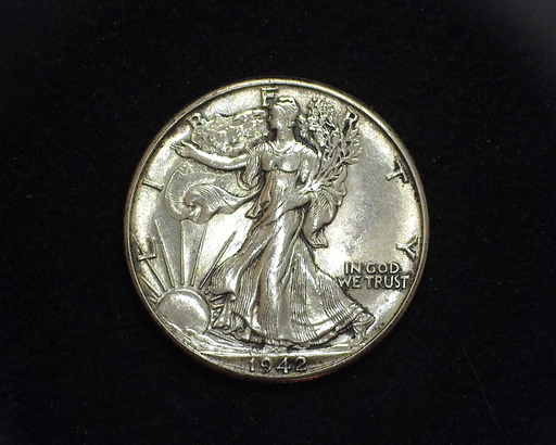 HS&C: 1942 Half Dollar Walking Liberty BU, MS-64 Coin