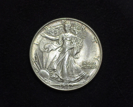 HS&C: 1942 Half Dollar Walking Liberty BU, MS-65 Coin