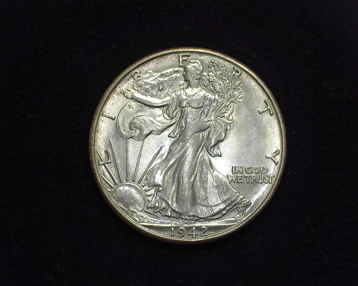 HS&C: 1942 D Half Dollar Walking Liberty BU, MS-64 Coin
